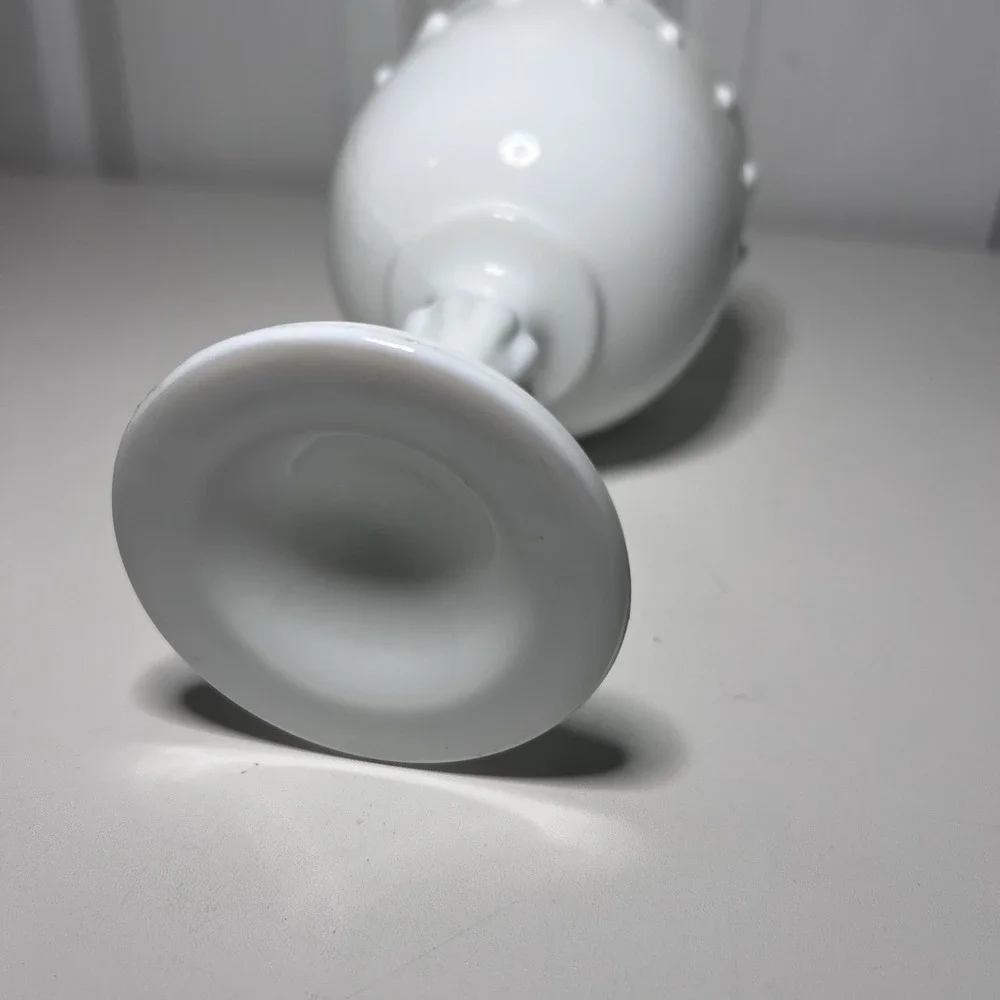 Vintage Indiana Milk Glass Compote/Bowl With Pedestal Teardrop